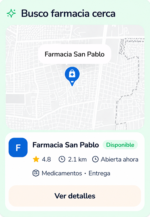 Búsqueda de farmacia cercana