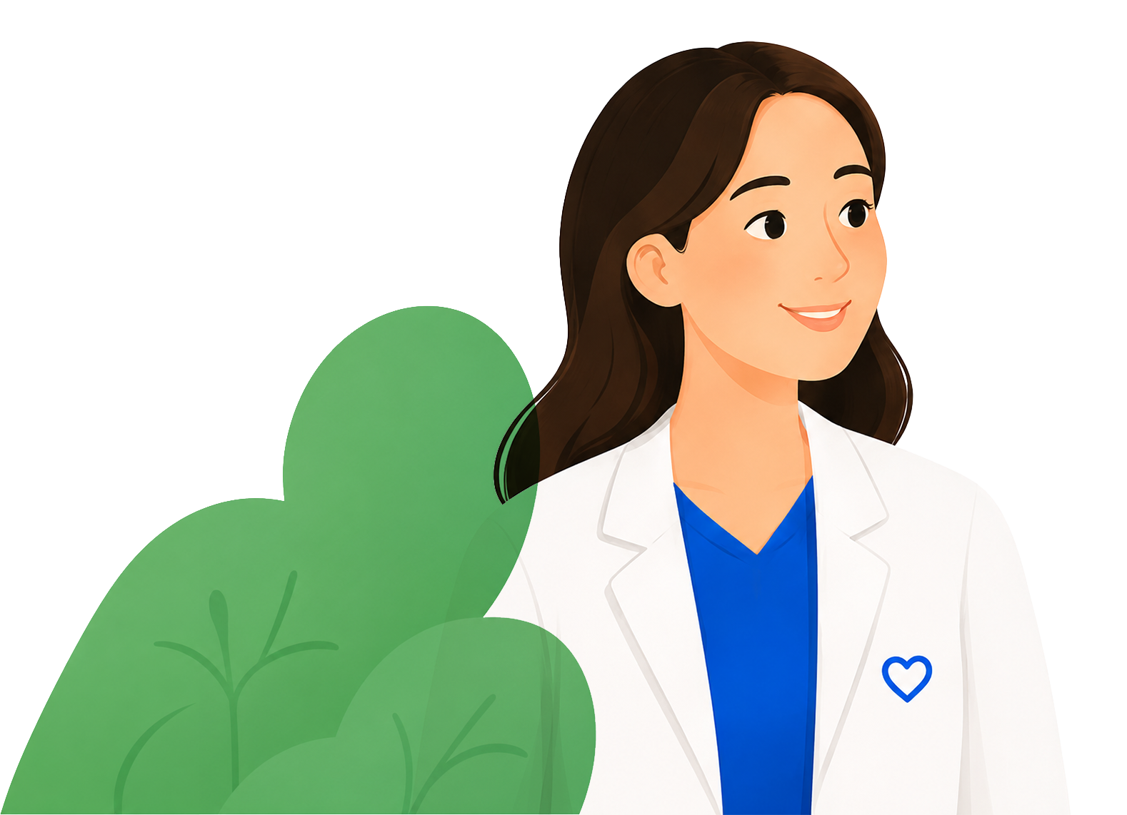 Ilustración de una profesional de la salud
